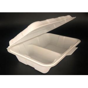 Clear disposable biodegradable pet fast food tray clamshell container white