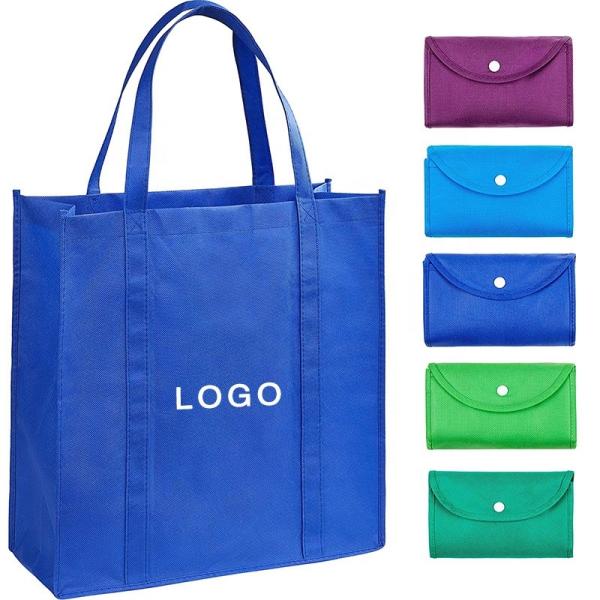 Quality Supermarket Handles 30cm 40x40x10cm Foldable Non Woven Bag wholesale