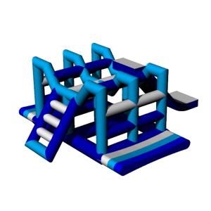 0.9mm Pvc Tarpaulin Aqua Park Obstacle Course , Aqua Inflatable Park