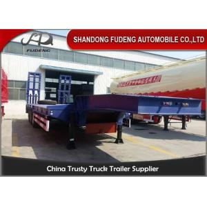China Mechanic Flatbed 4 Axles Steel 60T Low Bed Semi Trailer on sale
