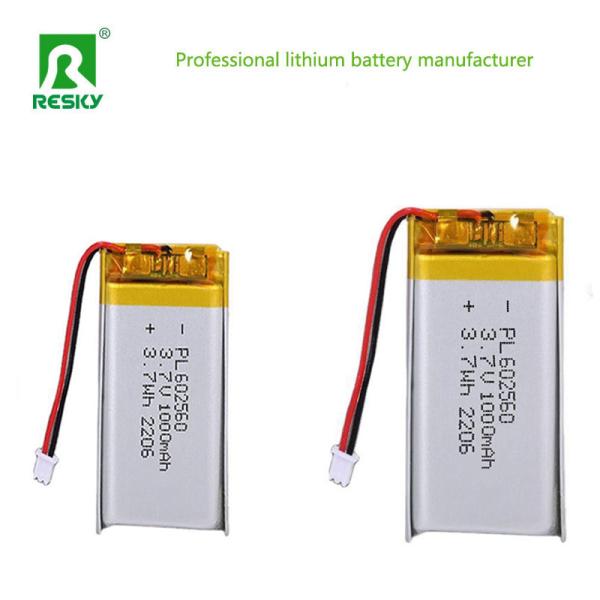 Lithium Battery Cell LP602560 3.7v 4.2v 1000mAh Rechargeable Lipolymer Batteries For GPS Tracker