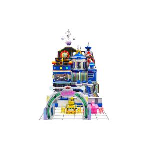 Blue Interstellar Children's Indoor Playground With Space Exploration Theme