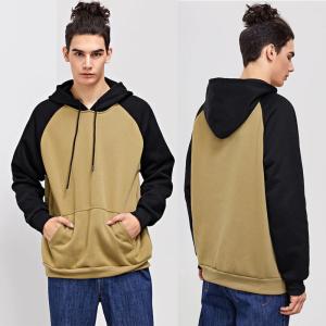 Cheap Winter Wholesale Men Cut And Sew Hooded Sweatshirt for sale