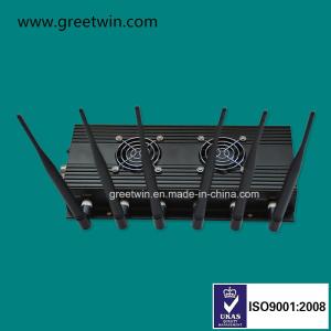 Desktop RF 3G 4G 50m 433MHz 6 Antennas GPS Signal Blocker