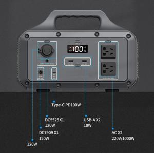 OEM Lithium Battery Portable Power Station 650W Power Lifepo4 Golf Trolley Use