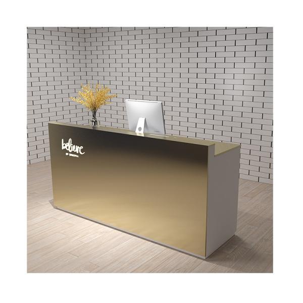 OEM Reception Desk Table with Drawers and Cabinets Made of E1 MDF/MFC Melamine