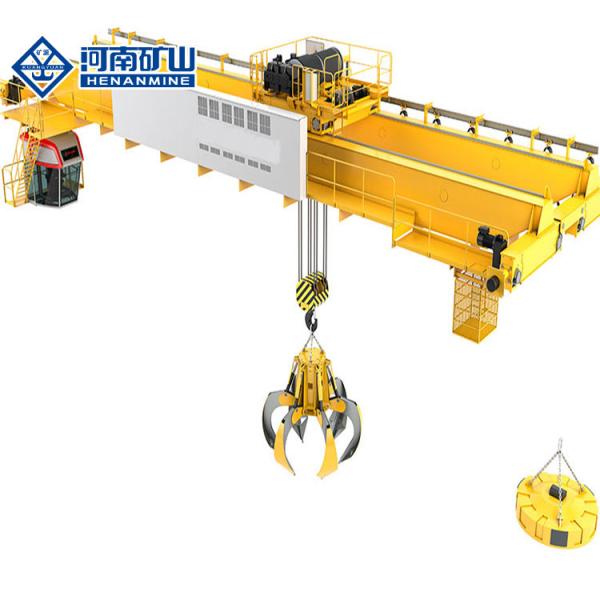 Quality 20m Span 10Ton 20 Ton Qz Overhead Bridge Travelling Crane With Grab Waste Grab Crane wholesale