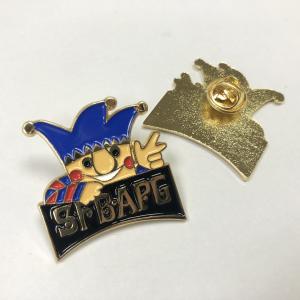 Cheap Shiny Gold Souvenir Metal Lapel Pins Clown Christmas Cute Soft Hard Enamel Badge for sale