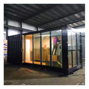 Cheap 20ft Portable Foldable Container Cabin House with Customized Color and Galvanized Steel Square Tubes for sale