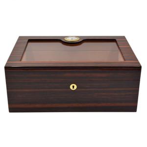 Cheap Customized Luxury Cigar Humidor Box 10-20 CT Capacity High Gloss Piano Finish Digital Hygrometer for sale