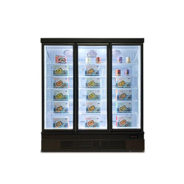 Quality 1450L Glass Door Commercial Display Freezer Factory Vertical Showcase wholesale