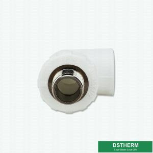 White Polypropylene Pipe Fittings 90°Male Threaded Elbow Ppr Water Pipe Heat