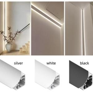 China PC PMMA Diffuser LED Corner Aluminium Profile Alloy 6063 T5 Anodizing Finish on sale