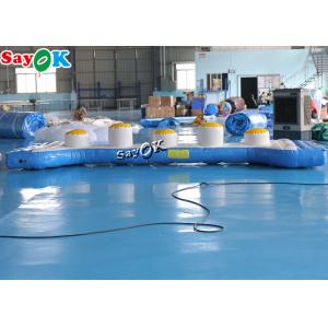 Customized Large Inflatable Water Park Equipment Cylindrical Log Bridge