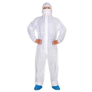 Uniform Non Woven Polypropylene Disposable Coverall One Piece With Hood
