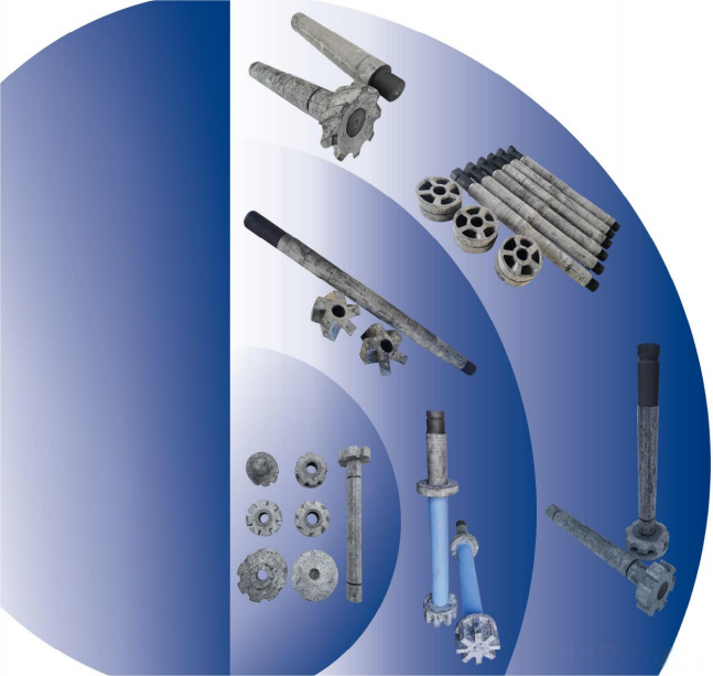 Graphite Rotor Shaft for Rotary Flux Injector with High-Temperature Resistance