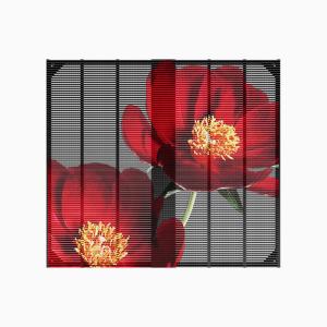 800W/m2 Maximum Power Transparent Glass LED Grille Screen for Indoor Outdoor