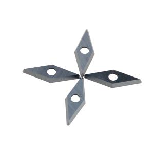 Sliver Color Carbide Diamond-shaped Woodturning Inserts For Spiral Cutter Head