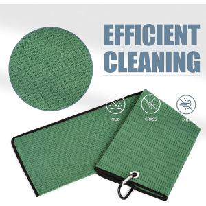 China Square Microfiber Waffle Golf Hand Towel For Superior Performance on sale