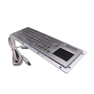 40counts/Mm Sus304 Industrial Metal Keyboard IP65 Brushed Stainless Steel