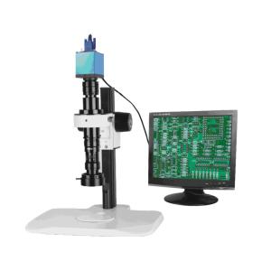 China Telecentric Optical Design 2D Video Microscope With Optical Coaxis Illumination And Zoom Lens on sale