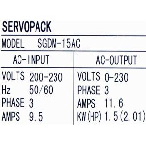 New and Original ServoPack Yaskawa Electric Servo Drive 1.5KW SGDM-15AC