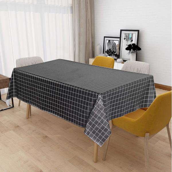 Gray Plaid Plastic Coffee Table Cloth Cover Disposable Table Cloths That Look Real