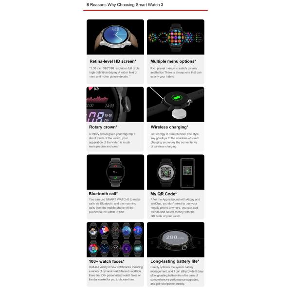 1.36inch IP68 Waterproof BlE5.0 DT Smart Watch ECG PPG For Heart Rate