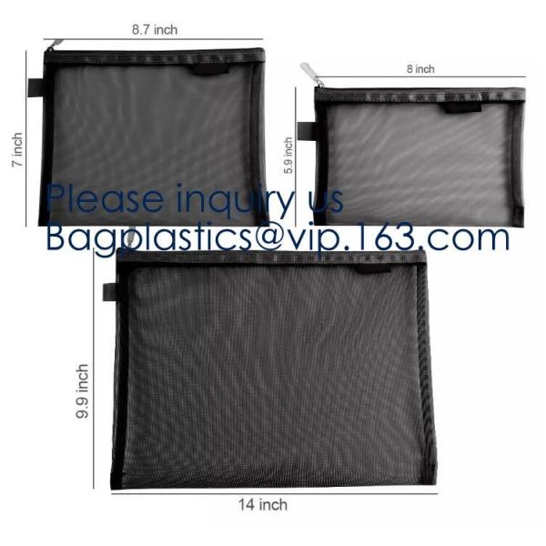 Multipurpose Nylon Mesh Cosmetic Bag Makeup Travel Cases Pencil Case Travel