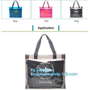 fashion pvc mirror vinyl shopping bag with printing, Recyclable Durable Clear