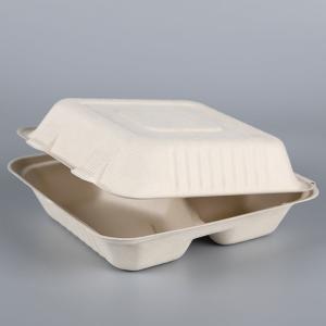 3 parts sugarcane bagasse pulp biodegradable compostable food paper boxes