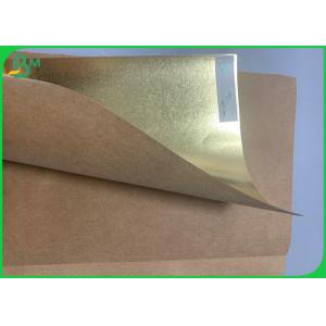 Waterproof 0.3mm 0.55mm Golden Color Washable Kraft Paper For Recycled Bag