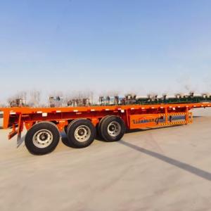 Customizable 3 4 Axel 12.5M 40ft Flatbed Semi Trailer Container Flatbed Car