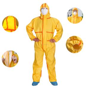 Cheap OEM Type 3 4 Chemical Resistant Disposable Coveralls Water Resistant for sale