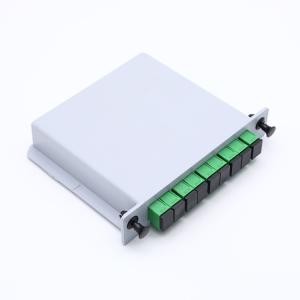 China 1x8 1x16 Cassette Type PLC Splitter With SC/APC UPC Connector on sale China 1x8 1x16 Cassette Type PLC Splitter With SC/APC UPC Connector on sale