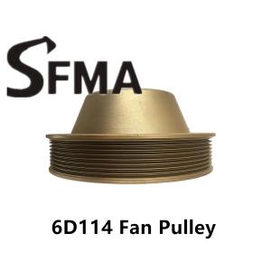 China Excavator Pump 8 Groove OD180  6D114 Engine Fan Pulley on sale
