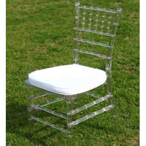 China Clear China Resin Chiavari Chair with Cushion on sale