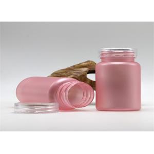Pink Medicine Pill Bottles Tablet Capsule Frost Bottle With Child Proof Cap