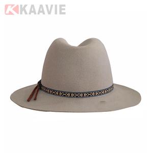 OEM cowboy fedora hats Custom mens 100% wool fedora oversized soft hats