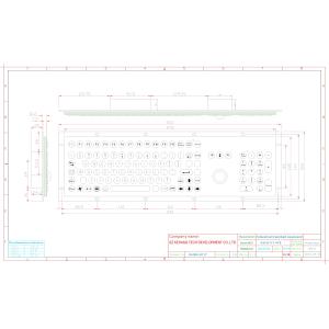 Stainless steel Industrial Computer Keyboard with Trackball , Dust Proof