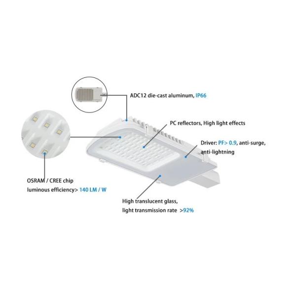 IP65 Waterproof Outside Parking Lot Lights , Module Design 120 Watt Led Street Light