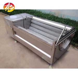 Industrial Roller Brush Ginger Peanut Potato Tomato Onion Washer with 1.5kw
