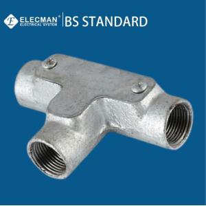 Galvanized BS4568 20mm-25mm Inspection Tee 90 Degree Type