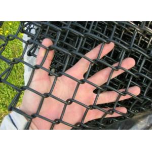 Cheap Garden Chain Link Fencing Mesh 2 '' Wire 4 . 0 MM Black Color 10 ' Height for sale