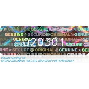 Authentic Hologram Labels/Stickers Silver Transfer Tamper Evident Security