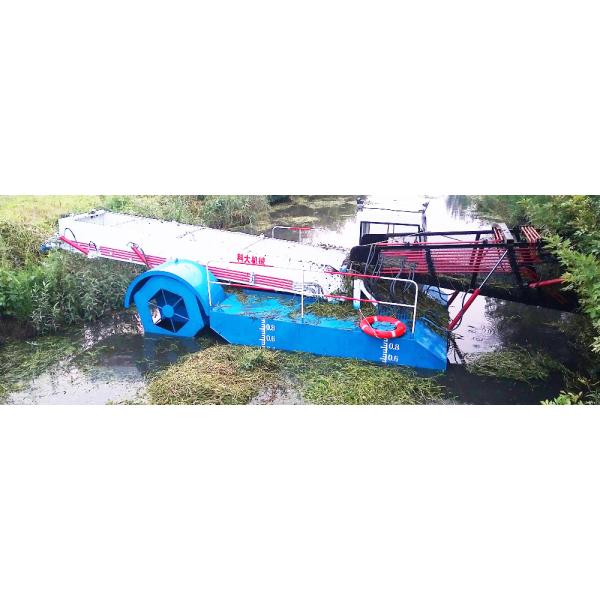 aquatic weed harvester-side view