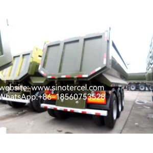 3 Axles Dumping Tipper Semi Trailer efficient loading and unloading U type