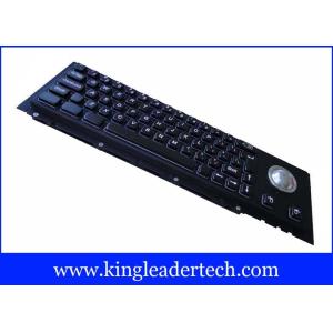 Cherry Key Swithc Kiosk Black Metal Keyboard With Trackball In Good Tactile