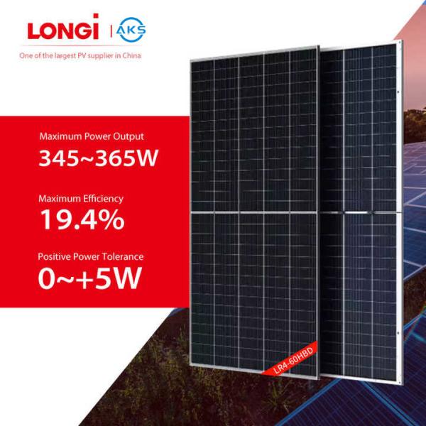 Quality 345w Longi Solar Panel Bifacial 350w 355w 360w 365w Foldable Solar Panel wholesale