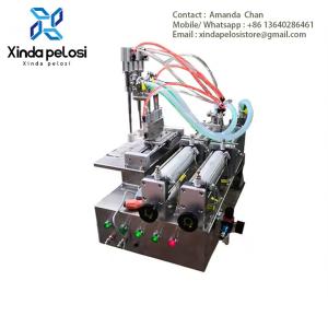 Pneumatic Liquid Double Heads Filling Machine Horizontal Piston Filling Machine